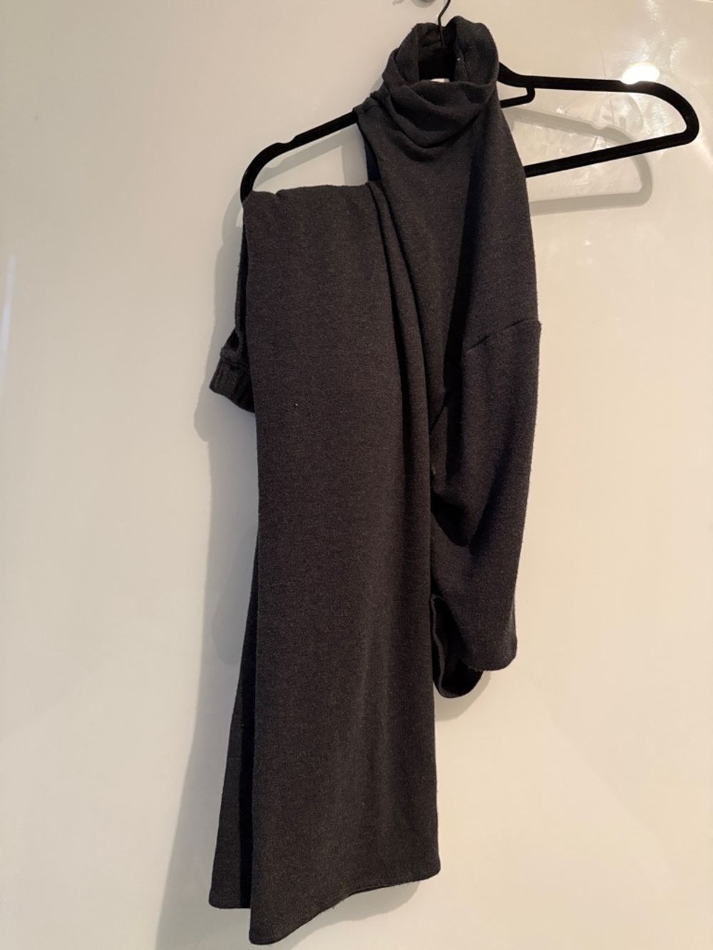Zara Charcoal Knit Sleeveless Turtleneck Dress